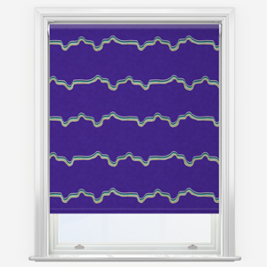 Sonova Studio Retro Wave Electric Blue Roller Blind