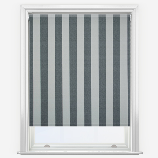 Brighton Stripe Charcoal Roller Blind
