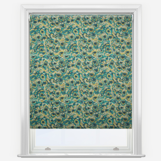 Peacock Feather Roller Blind