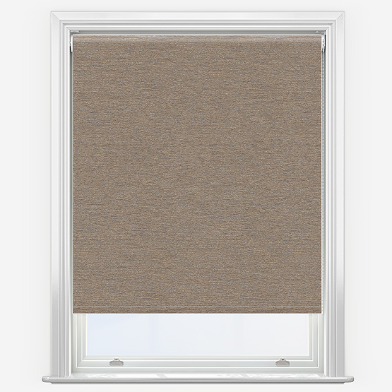 Merino Blackout Wood Smoke Roller Blind