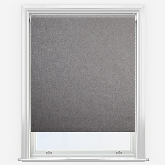 Metallic Blackout Shiny Charcoal Roller Blind