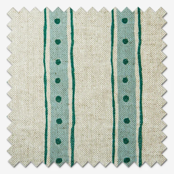 Emily Bond Block Printed Stripe Blue & Green roller
