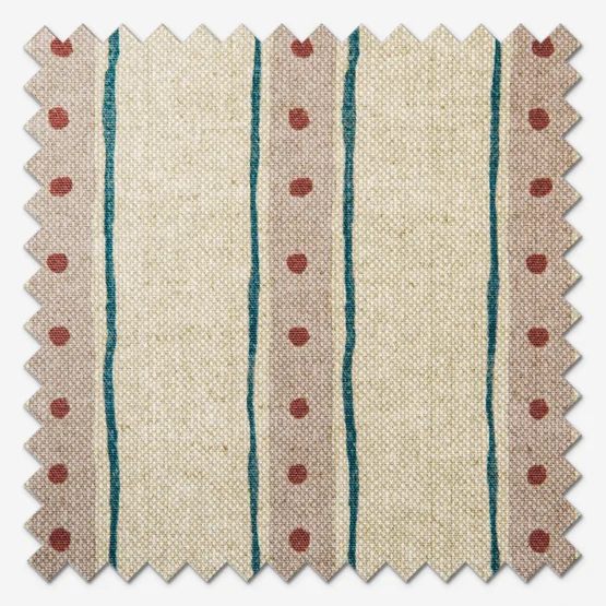 Emily Bond Block Printed Stripe Pink & Blue roller