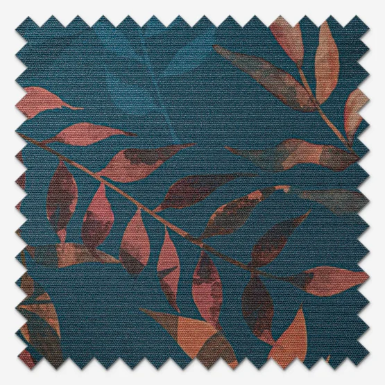 Sonova Studio Kaleidoscope Leaves Blue Rust roller