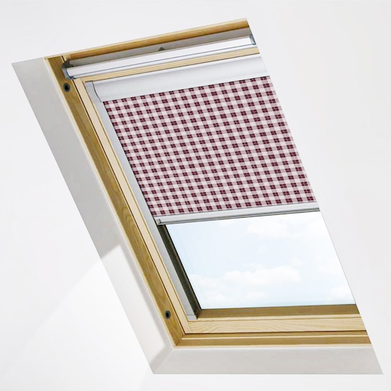 Sonova Studio Gingham Berry roof_blind