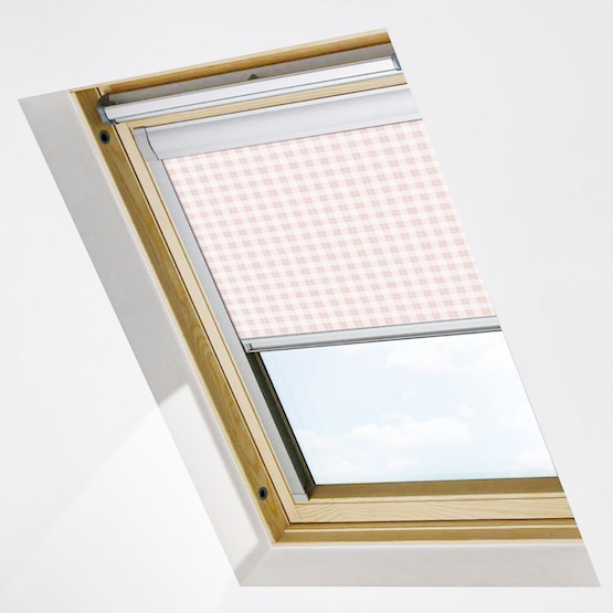 Sonova Studio Gingham Blush roof_blind