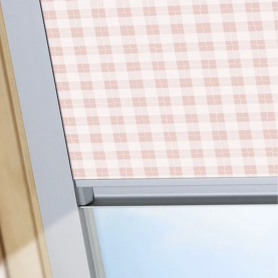 Sonova Studio Gingham Blush roof_blind