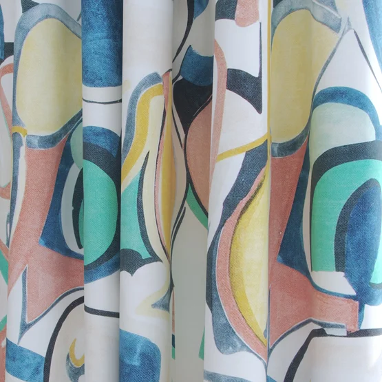 Edinburgh Weavers Pop Verdigris curtain