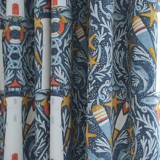 Pendeen Indigo curtain