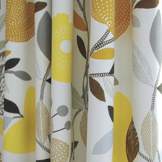 Pomegranate Trail Ochre curtain