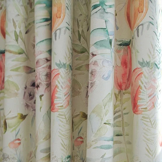 Voyage Edenmuir Cinnamon Linen curtain