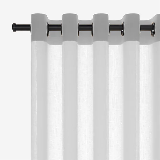 Casamance Winona White Anthracite curtain
