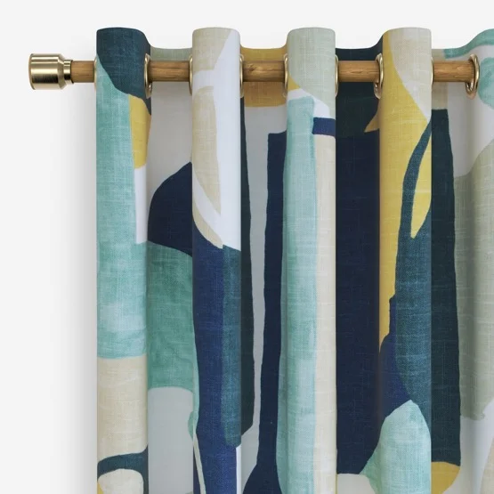 Edinburgh Weavers Athena Ocean curtain