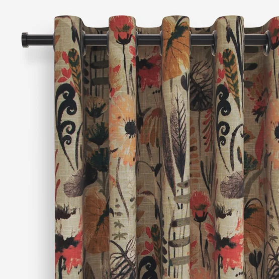 Edinburgh Weavers Zebedee Toffee curtain