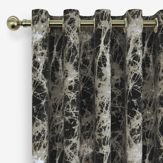 Lava Charcoal curtain