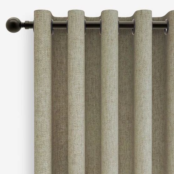 Malaga Herringbone Mink curtain