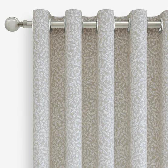 Ficus Leaf Natural Linen curtain