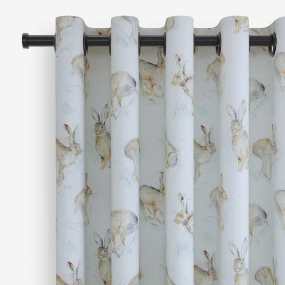Voyage Hurtling Hares Linen curtain
