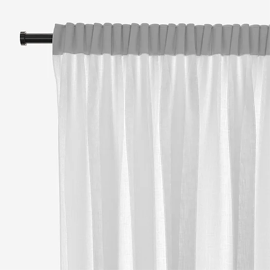 Casamance Winona White Anthracite curtain
