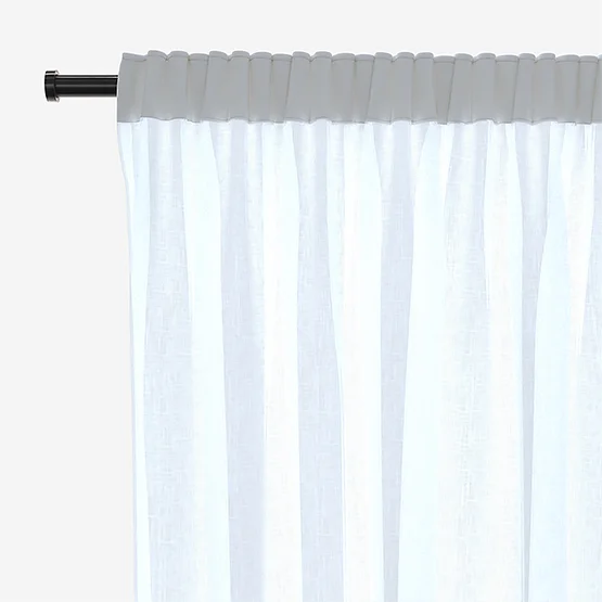 Casamance Winona White Celadon curtain