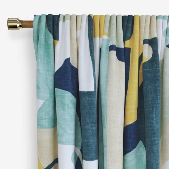 Edinburgh Weavers Athena Ocean curtain