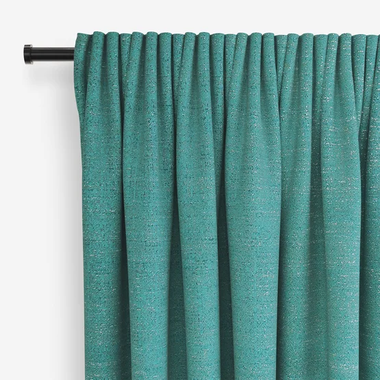 Glimmer Teal curtain