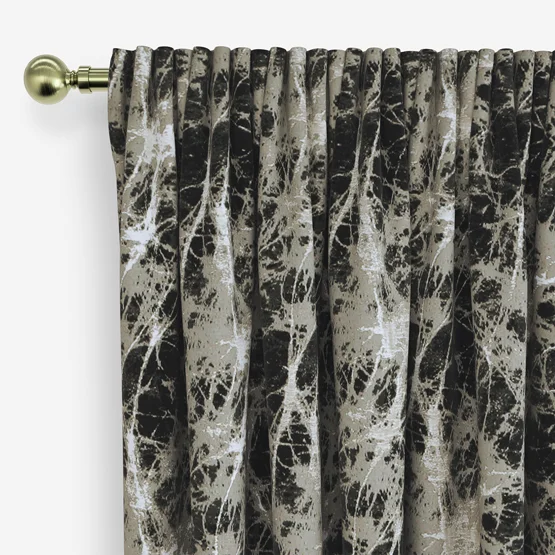 Lava Charcoal curtain