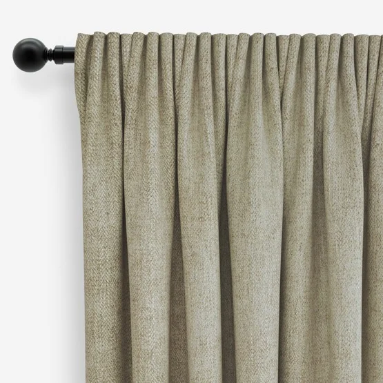 Malaga Herringbone Mink curtain