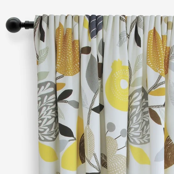 Pomegranate Trail Ochre curtain