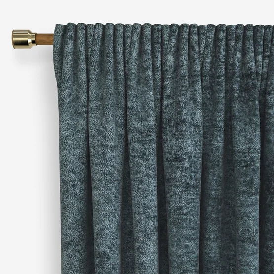 Boucle Royale Smoke Blue curtain