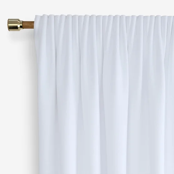 Crushed Silk White curtain