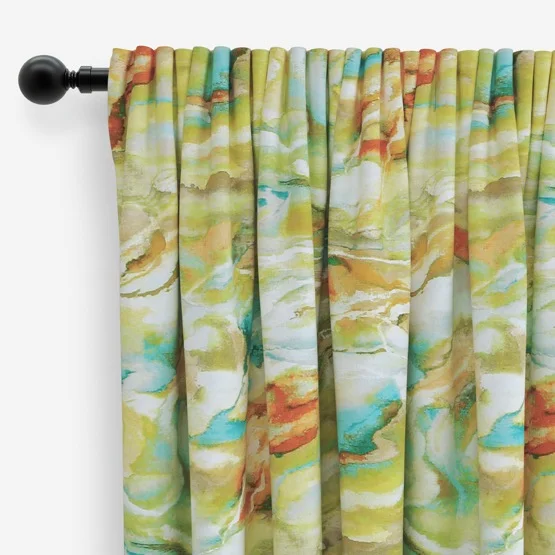 Modernist Neon Teal curtain