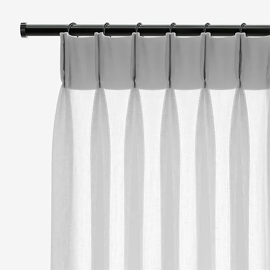 Casamance Winona White Anthracite curtain