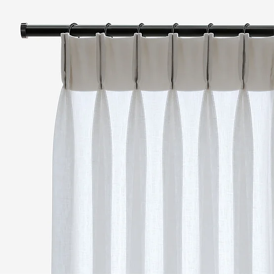 Casamance Winona White Moutarde curtain