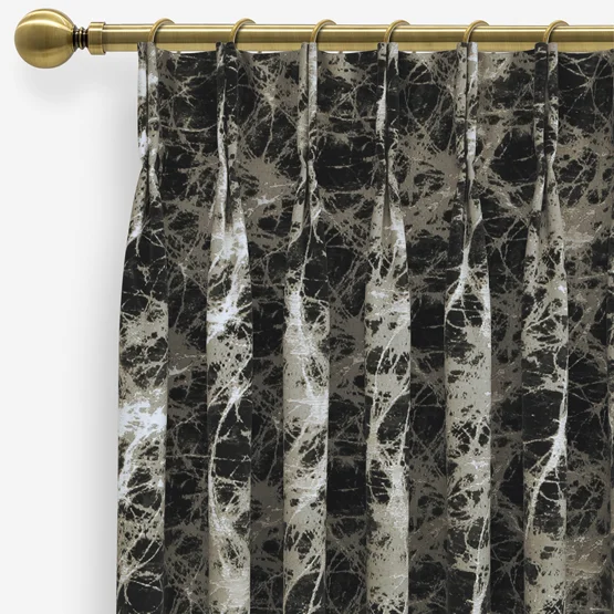 Lava Charcoal curtain