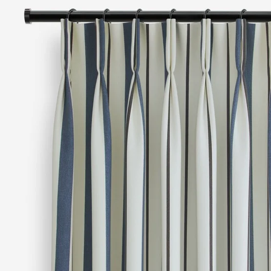 Seaton Stripe Navy curtain