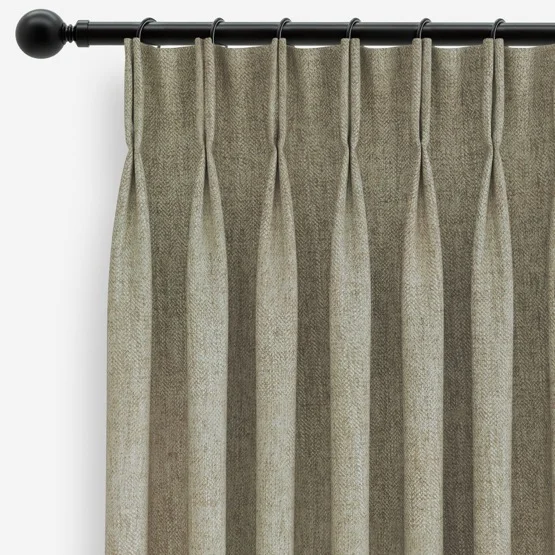 Malaga Herringbone Mink curtain