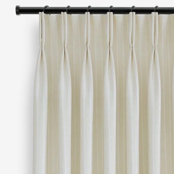 Pencil Stripe Pebble curtain