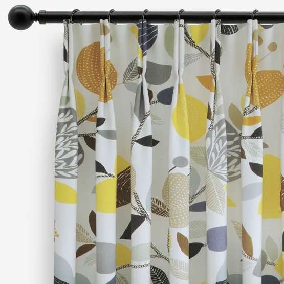 Pomegranate Trail Ochre curtain