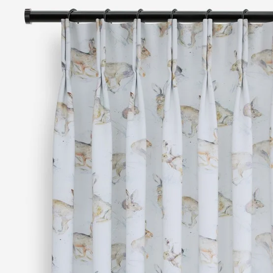 Voyage Hurtling Hares Linen curtain