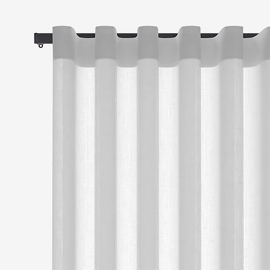 Casamance Winona White Anthracite curtain