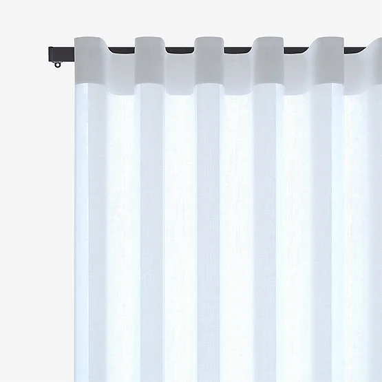 Casamance Winona White Celadon curtain