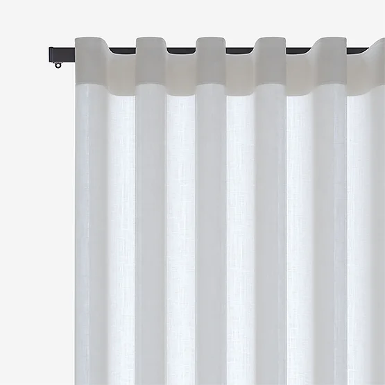 Casamance Winona White Moutarde curtain