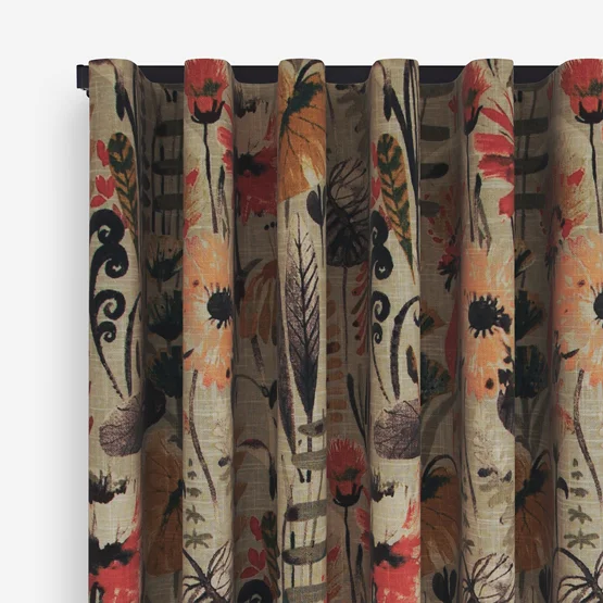 Edinburgh Weavers Zebedee Toffee curtain