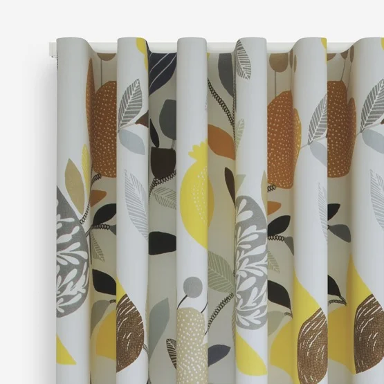 Pomegranate Trail Ochre curtain