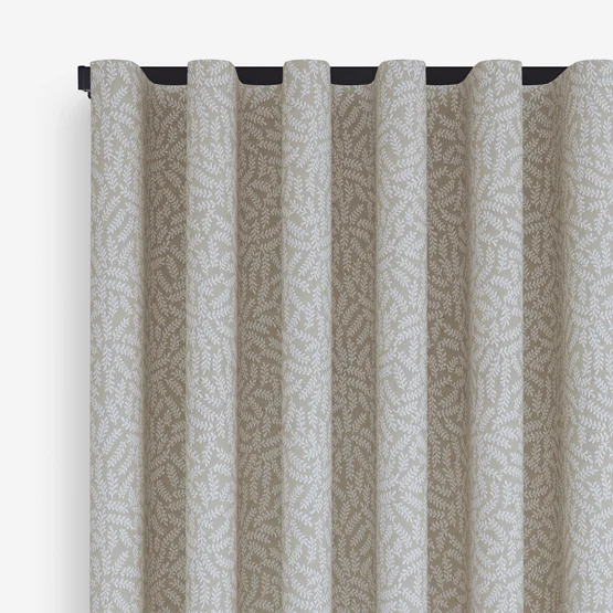 Ficus Leaf Natural Linen curtain