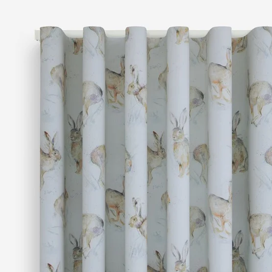 Voyage Hurtling Hares Linen curtain