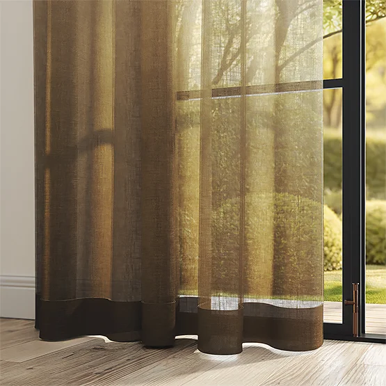 Casamance Winona White Taupe curtain