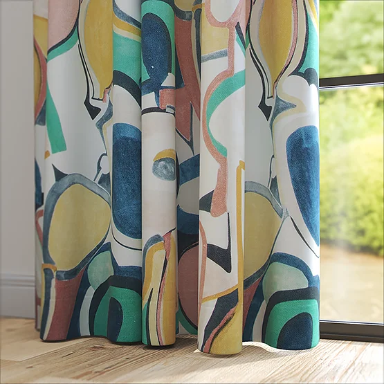 Edinburgh Weavers Pop Verdigris curtain