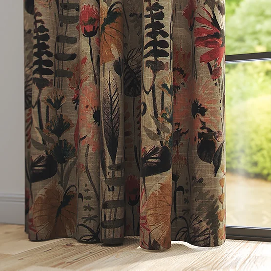 Edinburgh Weavers Zebedee Toffee curtain